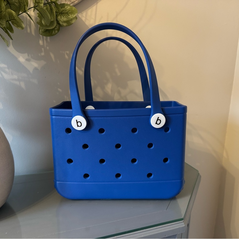 BOGG BAG Royal Blue Tote with White Button Accents - Picture 3 of 7